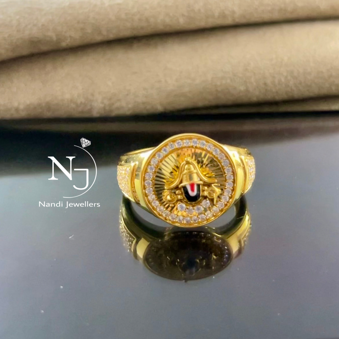 Buy 22Kt Full Balaji Gold Ring For Men 97VM6501 Online from Vaibhav  Jewellers