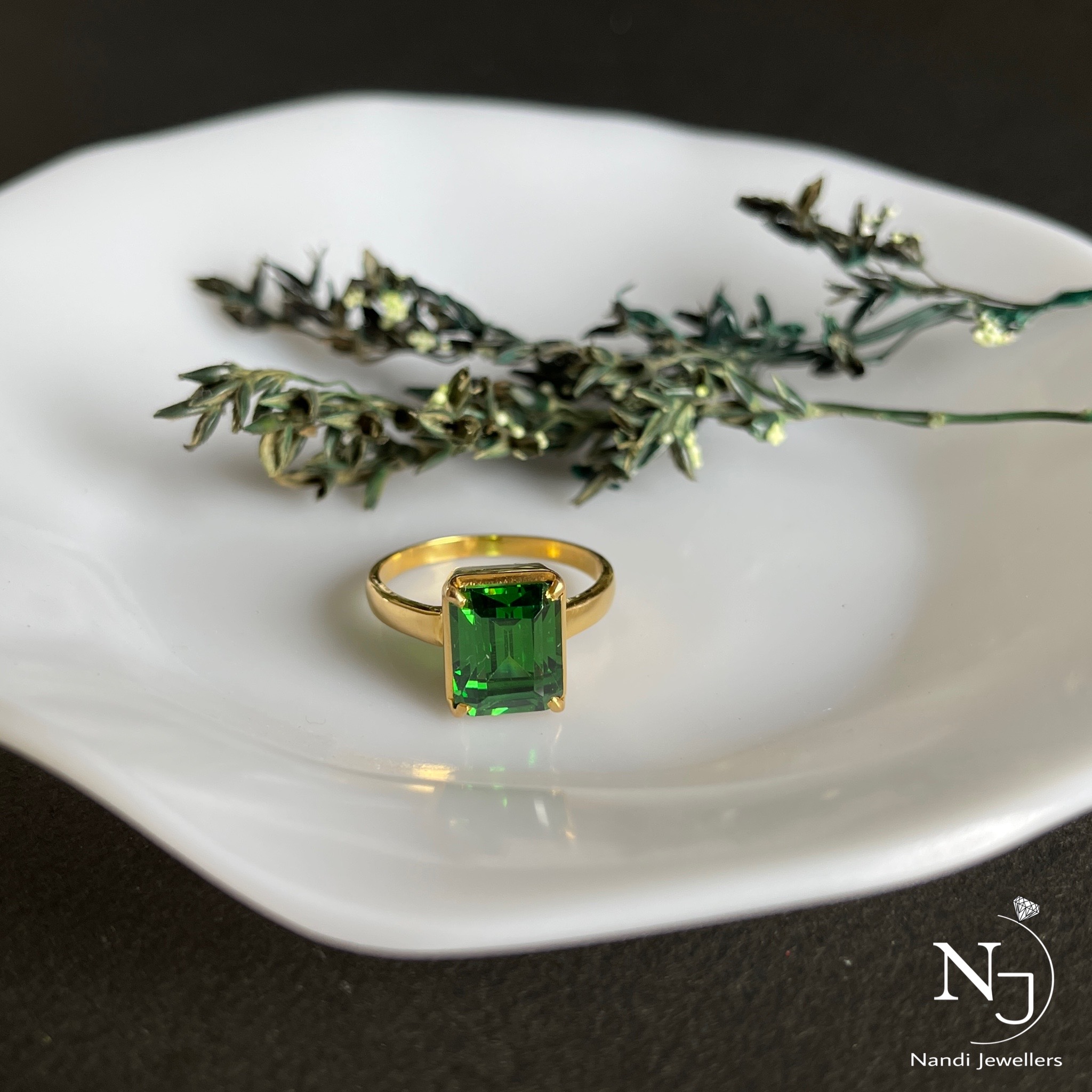 Green Stone | Gold ring designs, Gold rings fashion, Gold jewelry fashion