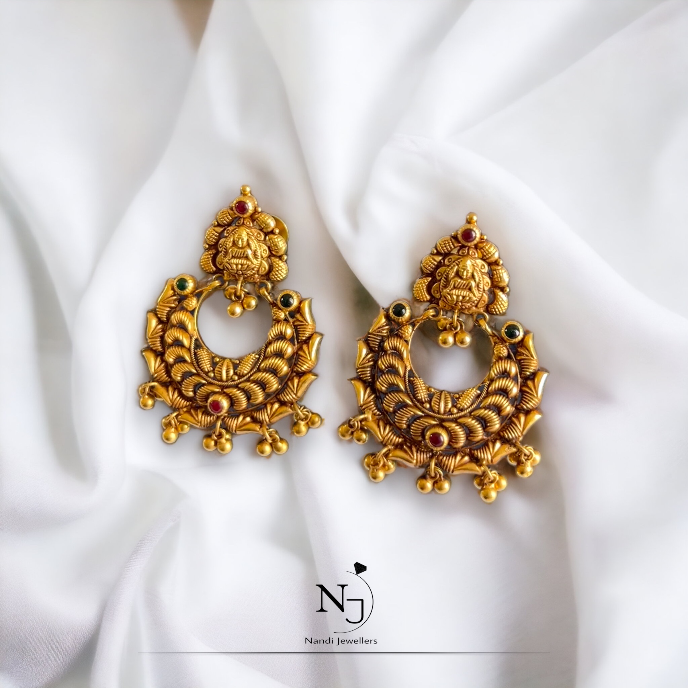 Discover Swara Leafy Floral Statement Chandbali Earrings | Paksha